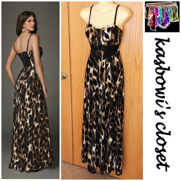 Kardashian Kollection Dresses & Skirts - MOVING SALE! KARDASHIAN Leopard Corset Maxi XS
